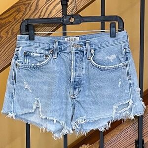 Agolde Parker Buttonfly vintage cutoffs cotton Denim Shorts/SZ. 26